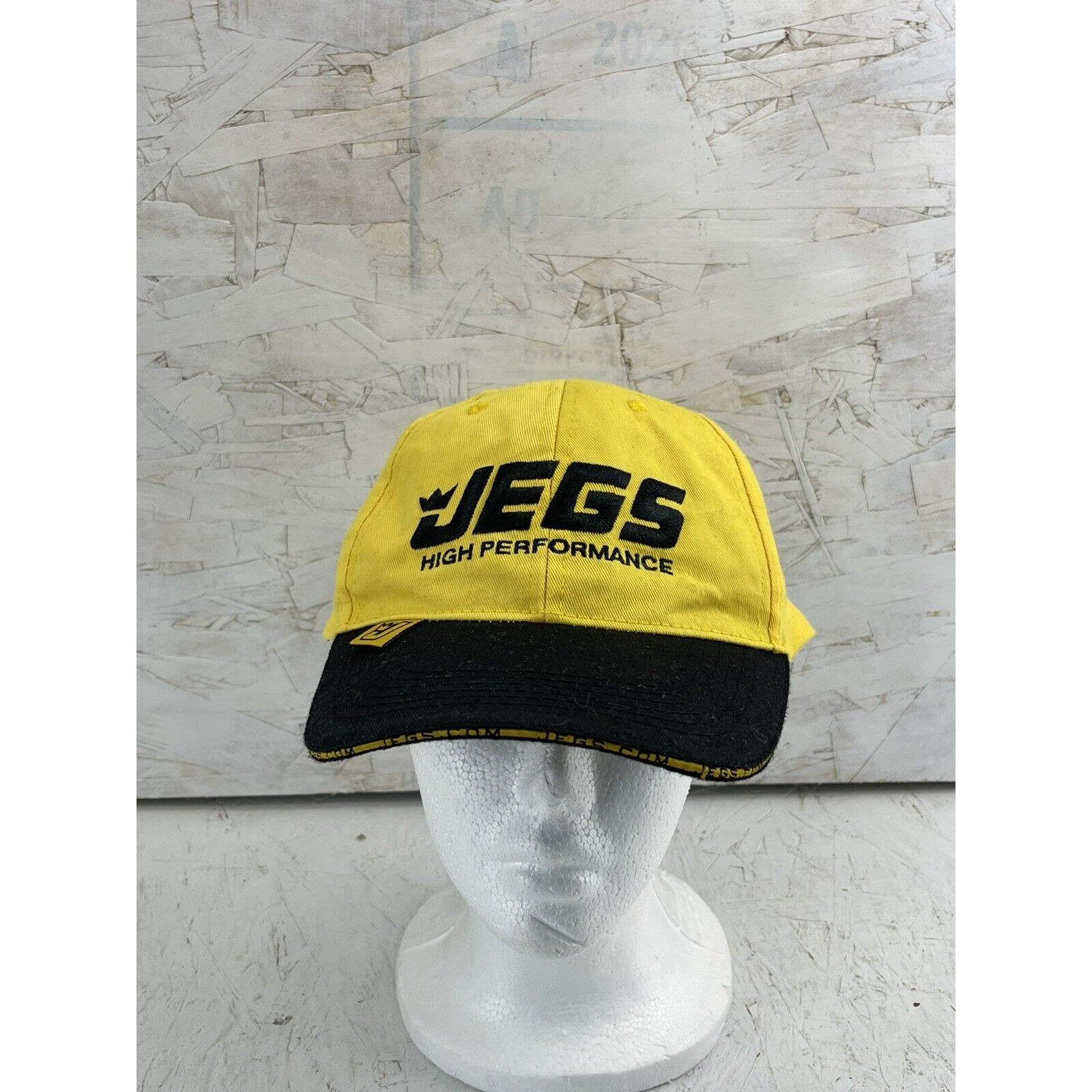 Jegs High Performance Parts Men's Strap Back Hat Adjustable Cap Yellow Black